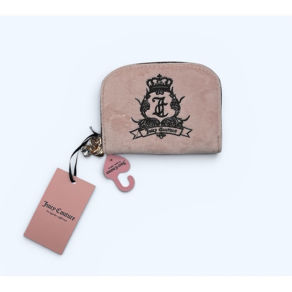 Juicy Couture 4 The Girls Card Case Key Fob Pink Diamond Logo‎